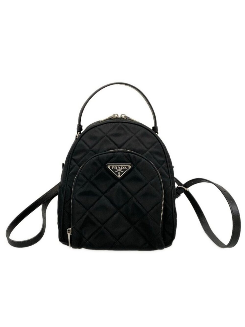 Prada Backpack Tessuto Impunto Black Quilted Leather
